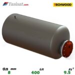 منبع کویل دار افقی 400 لیتری تکوود TECHWOOD ورق 8