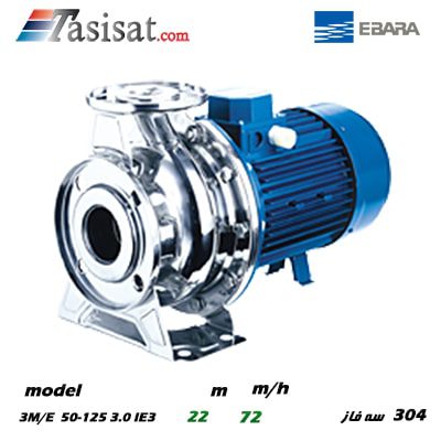 پمپ آب تک پروانه ابارا مدل 3M/E 50-125 3.0 IE3