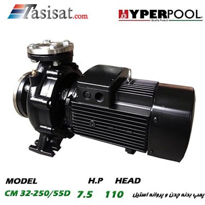 پمپ های بدنه چدن و پروانه استیل HYPERPOOL سری CM SERIES مدل CM 32-250/55D