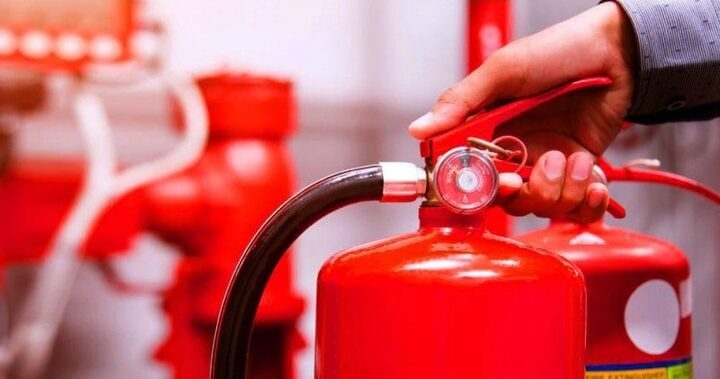 کپسول آتش نشانی 12 کیلویی CO2 بایا سیلندر چرخ دار ( ارابه دار )