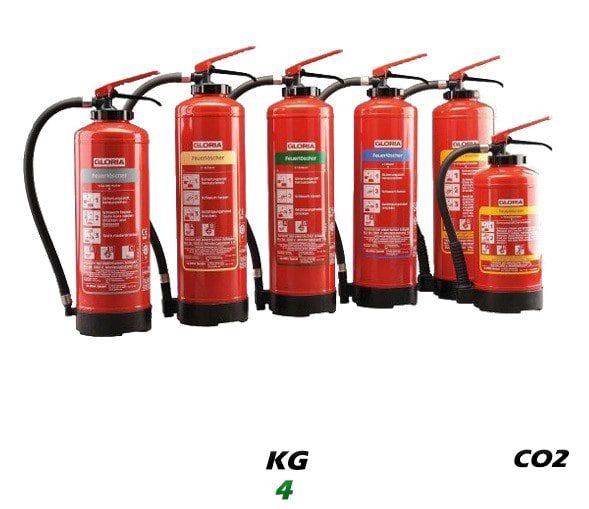 کپسول آتش نشانی 4 کیلویی CO2 بایا سیلندر با پایه نصب دیواری