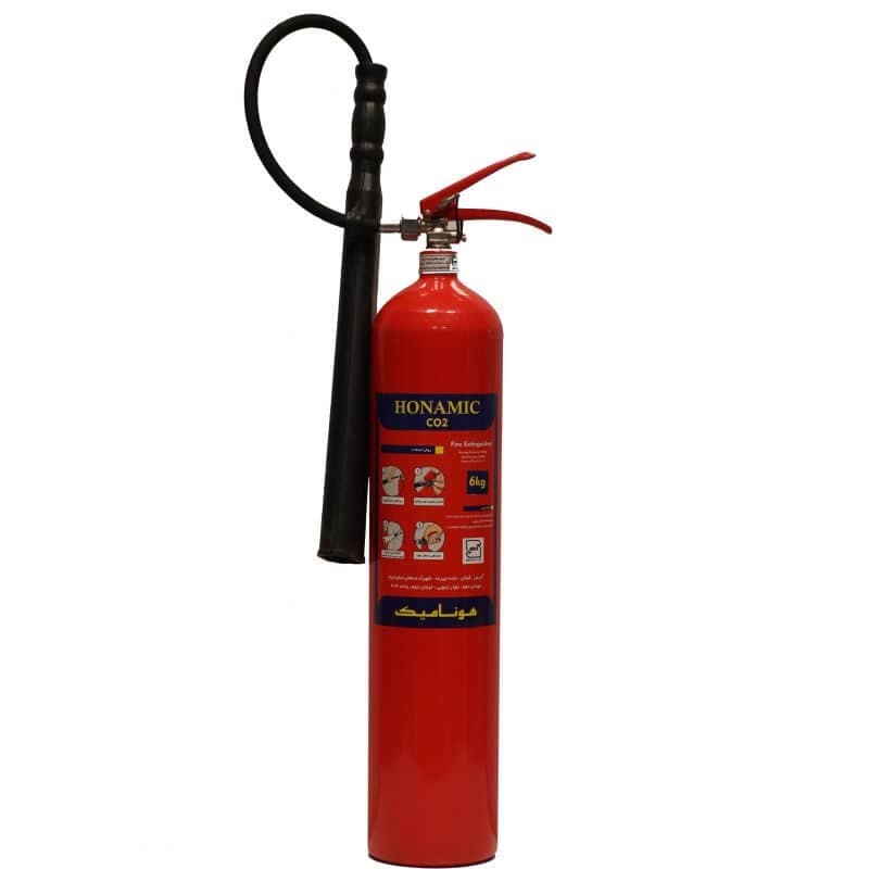 کپسول آتش نشانی 3 کیلویی CO2 دژ با پایه نصب دیواری