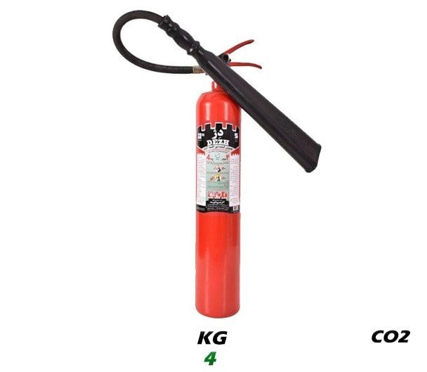 خرید کپسول آتش نشانی 4 کیلویی CO2 بایا سیلندر با پایه نصب دیواری