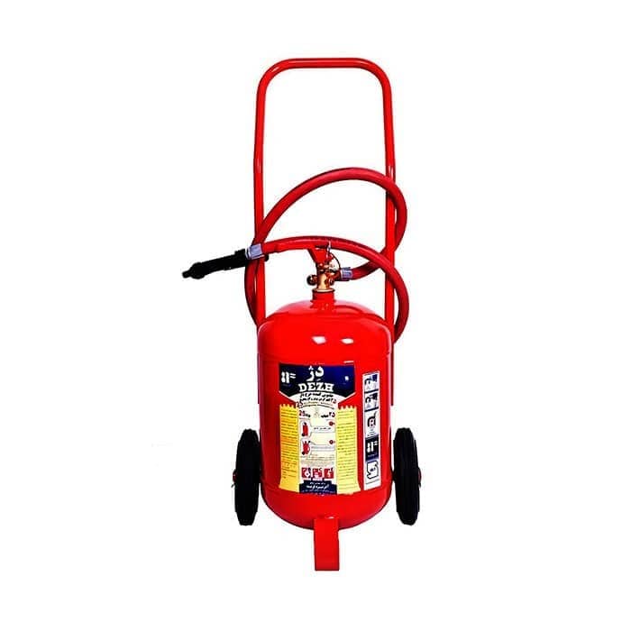 کپسول آتش نشانی 12 کیلویی CO2 دژ چرخ دار ( ارابه دار )