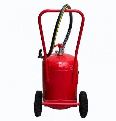 کپسول آتش نشانی 25 کیلویی پودری ( پودر و گاز ) بایا سیلندر چرخ دار ( ارابه دار )