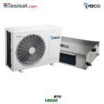داکت اسپلیت مرکو MERCO ظرفیت ۱۸۰۰۰ BTU مدل GDS-18P1T1/R1